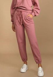 NWT Lulu's Boat House Drawstring Jogger Sweatpants in Mauve Pink