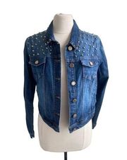 ROMEO & JULIET COUTURE Studded Denim Jacket Size Medium