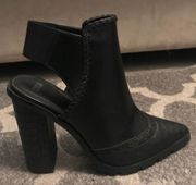 black faux leather bootie Size 8