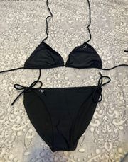 Black Bathing Suit Set