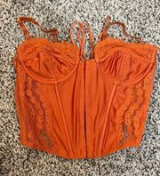 Edited Orange lace corset