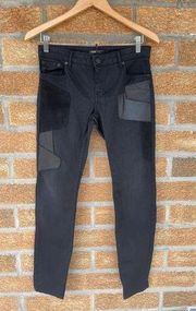 maje H15 Patchy Black Skinny Jean 4