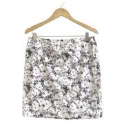 Donna Ricco Women's Floral Spring Cotton Blend Straight Mini Skirt Size 10