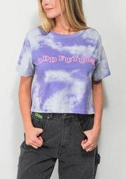 Purple Cloud Wash Crop T-Shirt