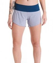 Oiselle Roga Featherweight Running Shorts Blue Womens Size 12 4” Run Workout