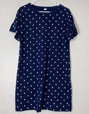 Old Navy  Flutter Sleeve Floral Dress Size Small T Shirt Navy Blue