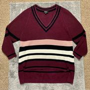 Vintage Express V Neck Oversized Sweater