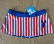 New  Patriotic American Flag Swimsuit Skirt Cover-Up Large