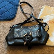 See by Chloe black leather shoulder bag