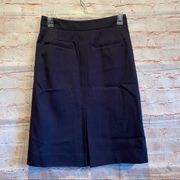 L.A.M.B 100% wool high waisted skirt sz 2 navy