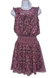 Shoshanna Dalila‎ Silk Popover Dress Bubblegum Pink Floral Size 2