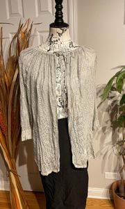 Lace Tie Asymmetric High Low Poncho Cape Cardigan Print Pleated Accordion Beach Summer