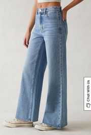 Medium Blue Wide Leg Jeans