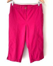 NWT Ruby Rd. Pink Stretch Capri Pants 8 NEW