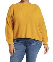 French Connection Millie Mozart Rib Knit Sweater In Calluna Yellow Size XS