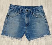 Vintage Rugged Faded Cutoff Denim Shorts