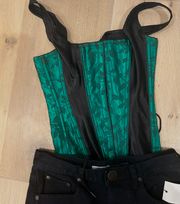 Black And Green  Corset Adjustable 32B