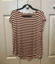 Orange & White Striped Shirt