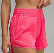 Lululemon Hotty Hot High Rise Athletic Shorts Lip Gloss Pink 12 NWT