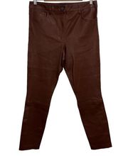 NEW NWT  High Waisted Jean In Bristol Leather In Dark Cognac