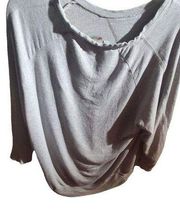 ATHLETA size medium gray long sleeve T-shirt bust 42 inches