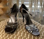 100% Authentic Silver Prada Heels