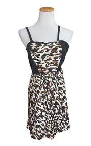 NWT Womens Gianni Bini Silk Animal Print Cheetah Sleeveless Dress - Sz 2