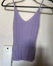 NWOT Line & Dot Lavendar Light Knit Crop Knit XS