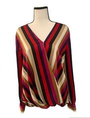 Vince Camuto  | stripe wrap style top size small