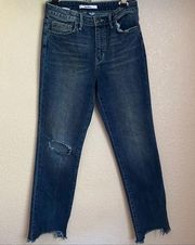 Sam Edelman Womens Mary Jane Blue High Rise Ankle Straight Leg Jeans NWT size 26