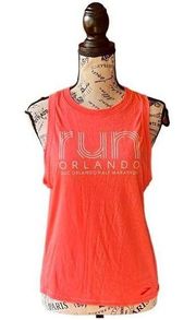 Brooks Run Happy Women Sport Red/Orange Tank-Top Orlando Half Marathon L