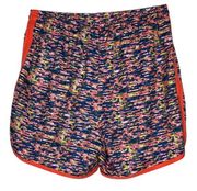 Zelos Athletic Shorts Orange Blue Yellow Digital Print Pull On Shorts Unlined