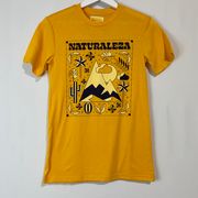 Unisex Naturaleza Graphic Short Sleeve Tee Shirt Yellow NWT