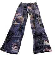 JWLA Johnny Was SILK blend floral velvet wide leg pants size extra small  XS