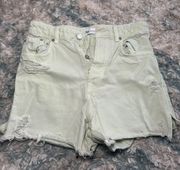 Light Green Denim Shorts