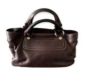 CELINE Boogie Leather Tote Bag, Brown