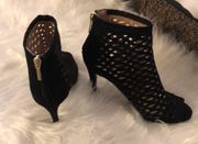 Thalia aldi Piper peep toe ankle booties