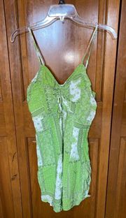 Rue21 Green Paisley Mini Slip Dress 