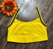 Thick Yellow Ribbed Crop Top