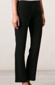 Diane Von Furstenberg New Carissa Straight Leg Cropped Trouser Size 0 Black