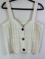 NWT Intermix Cream Sweater Crop Tank Large