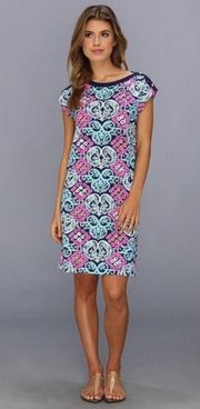 LILLY PULITZER | NWT Robyn Monogram Print Dress Blue & Pink