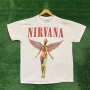 Nirvana In Utero Fairy Grunge Band T-Shirt Size Large