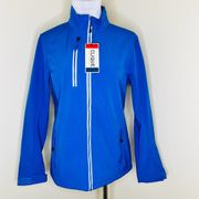 NWT Cutter & Buck Clique Telemark Softshell Jacket MEDIUM Royal Blue Waterproof