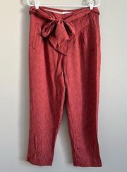 Anthropologie Ett Twa Straight Leg Tie Waist Dress Pants 10