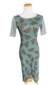 NWT Womens Lularoe Floral & Paisley Julia Bodycon Dress - Sz XXS