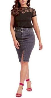 Guess Black Denim Skirt