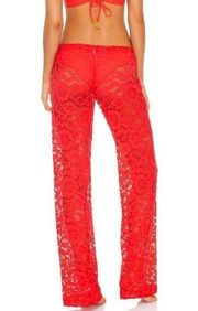 NWOT BECCA by Rebecca Virtue Boho Crochet Lace Beach Cover Up Pants