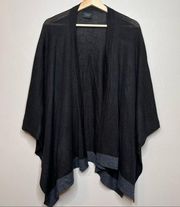 Bloomingdales Collection Fifty Nine Black Poncho Cardigan