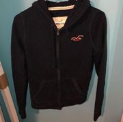 Hollister Navy Blue  Zip Up Hoodie